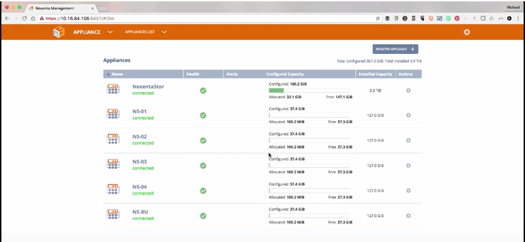NexentaFusion Demo